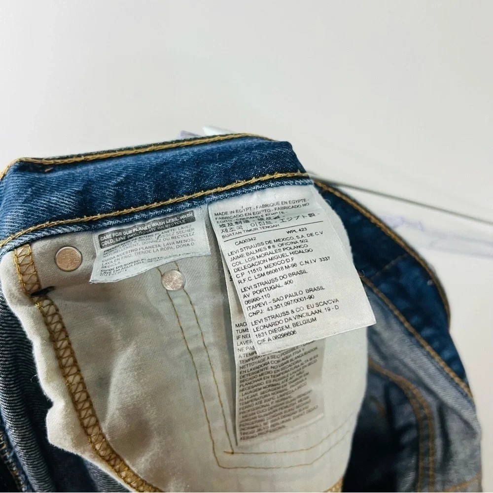 Levi’s Blue Dark Wash 505 Regular Fit Jeans 38W
